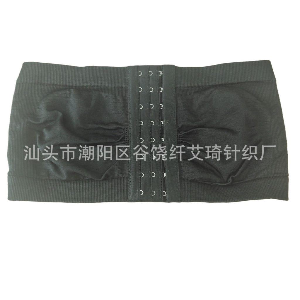 跨境欧美一字围收胸托胸排扣款拉背束胸收胸裹胸衣薄款透气裹胸