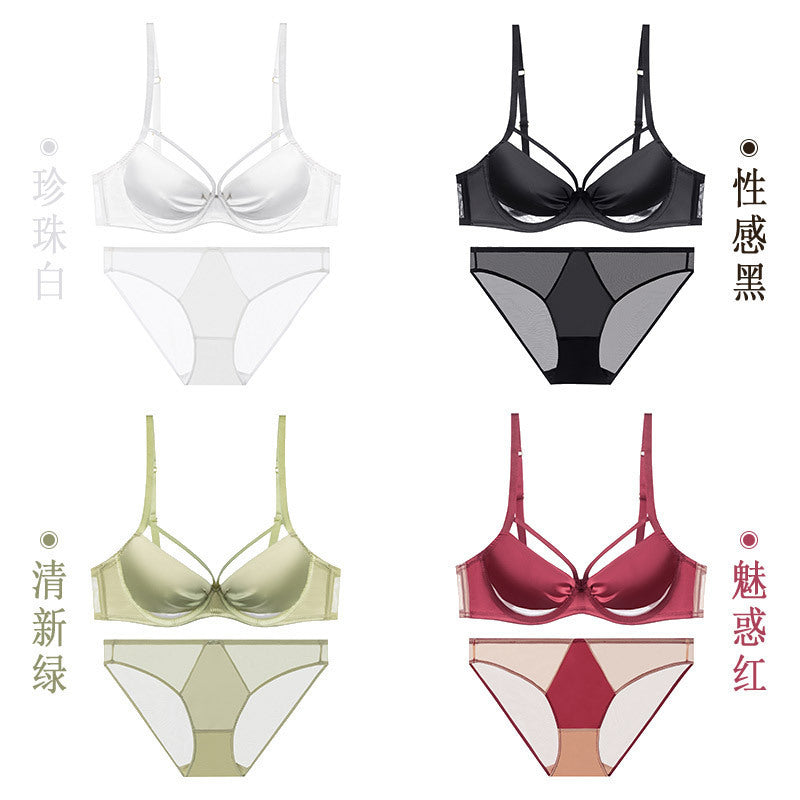 法式大码聚拢内衣本命年红色钢圈文胸套装夏季薄款大胸显小胸罩