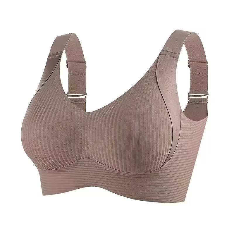 新款调整型无痕内衣女大胸显小文胸防下垂大码无痕收副乳女士胸罩